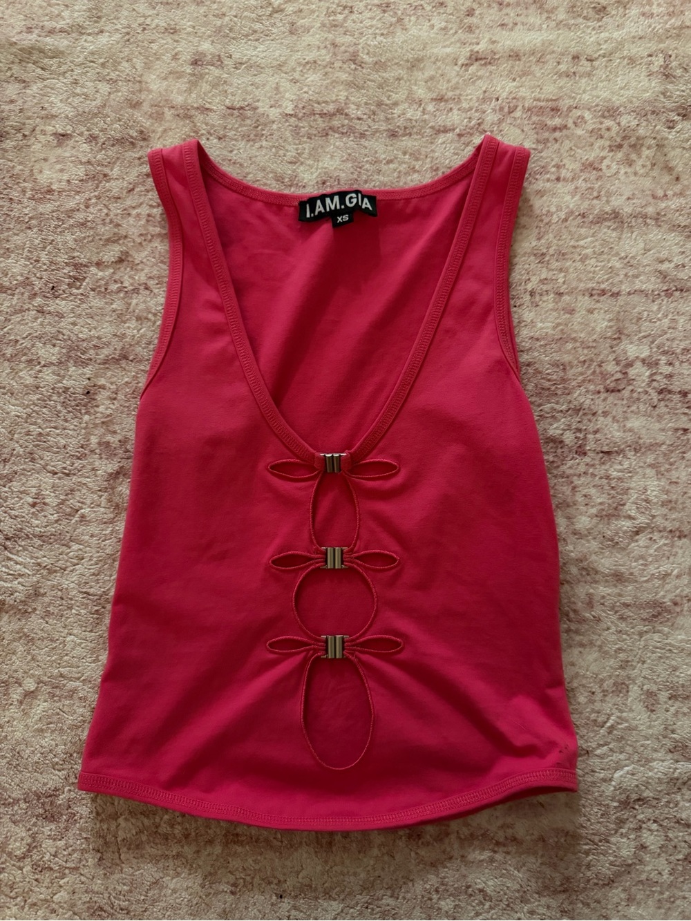 I.AM.GIA Hot Pink Ring-Front Tank